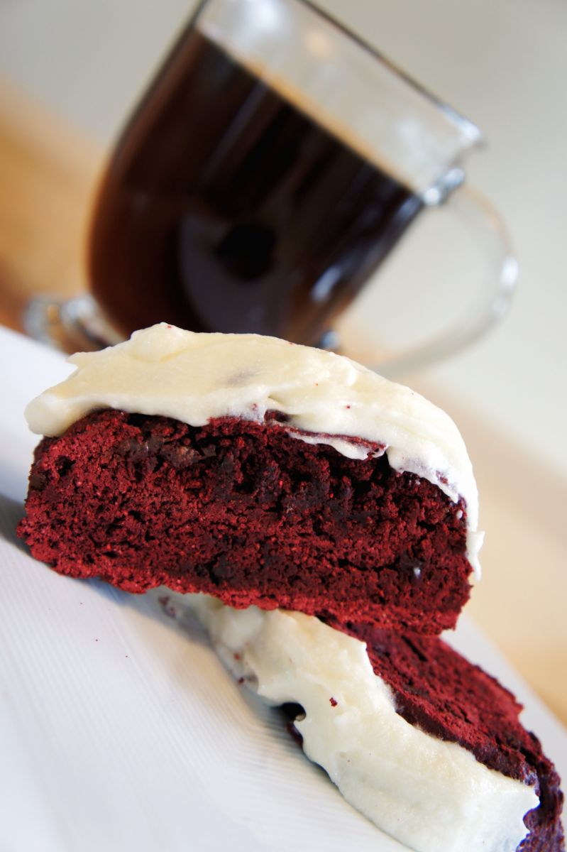 Red Velvet Biscotti with Cream Cheese